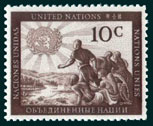 UN Scott #6 - 10c value: Peoples of the World